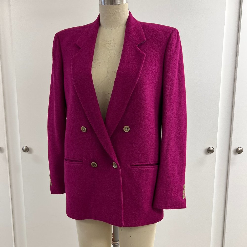 Stunning Vintage Women's 100% Camel Hair Double Breasted Blazer - Size 6